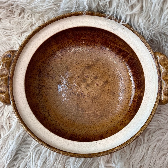 NEW Vtg Large Heavy Chinese stir fry rice bowl w top Handles 10 1/4” x D 4” high - Picture 4 of 8